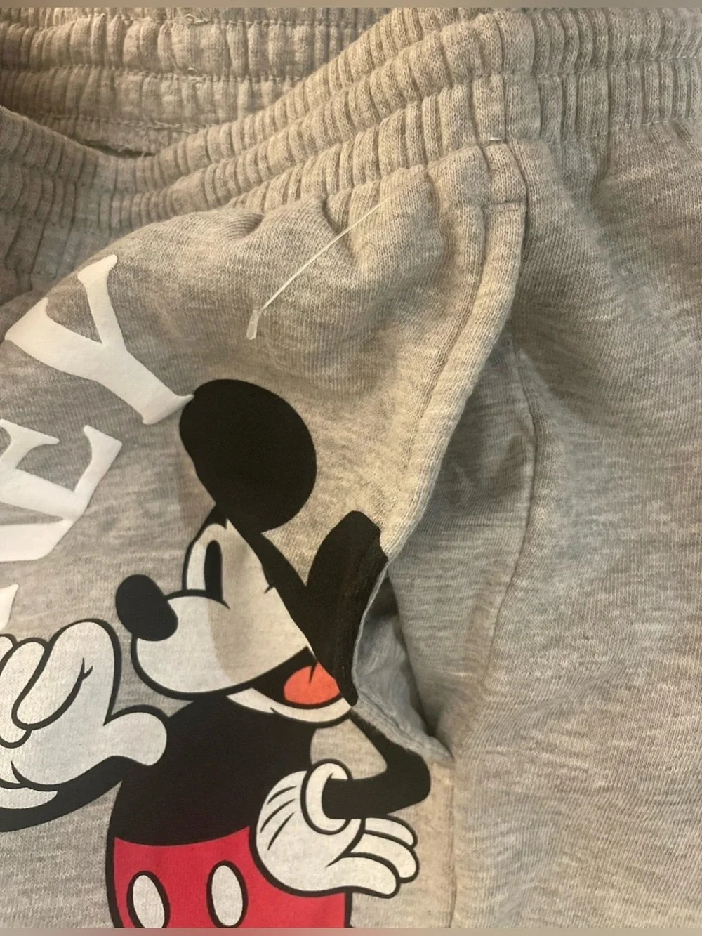 Gray Mickey Mouse Graphic Women’s lounge sleepwear Shorts Large NWOT